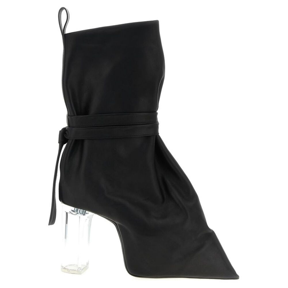 Rick Owens Black Cowhide Ankle Women's Boots